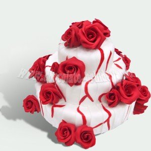 Свадебный с красными розами