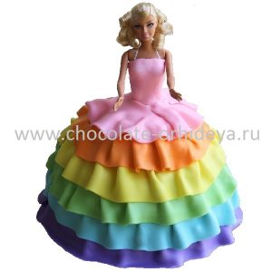 rainbow-barbie-cake